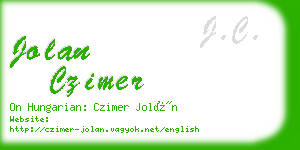 jolan czimer business card